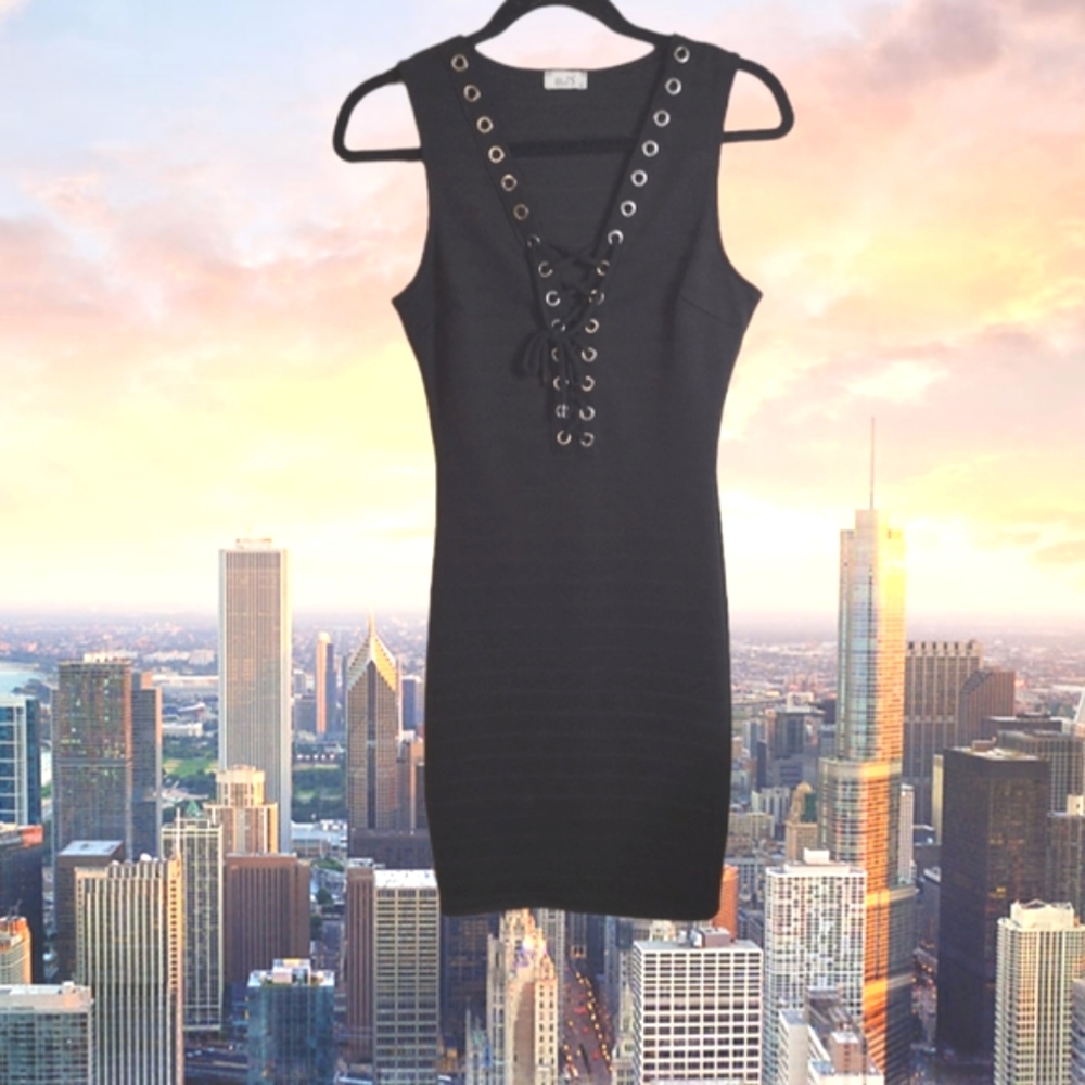 Blue S Sexy Black Dress